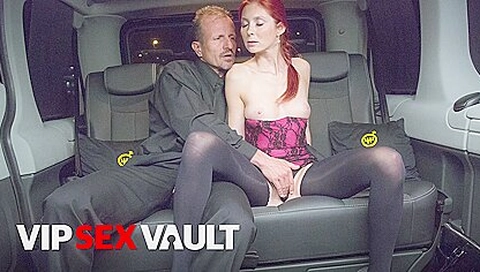 Redhead Kattie Gold Fingered & Fucked By Driver