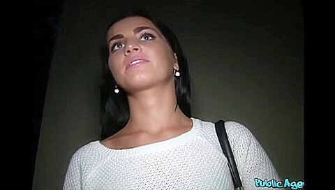 Loren Urages In Beautiful Slim Brunette Accepts Cash For Sex Deal