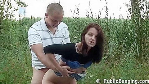Slutty MILF fucked on the street