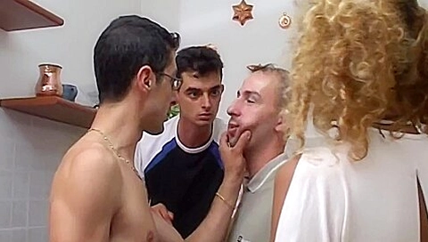 Beautiful Blonde Gets Fucked In A Threesome In An Amateur Scene Because Her Husband Lost In Poker And She Is Happy To E