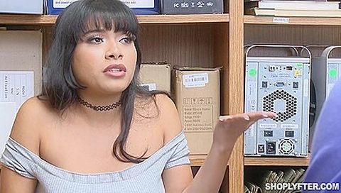 Petite Asian teen 18+ Gets Punished For Shoplifting