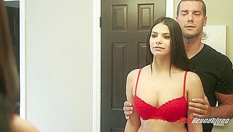 Naive teen 18+ In Red Lingerie Seduced