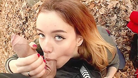 Slobber In The Park (ahegao 60fps 1080hd Public Cumshot Sloppy Bj)