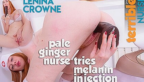 Lenina Crowne In Pale Ginger Nurse Tries Melanin Injection By Bbc - Redhead Nurse Toying