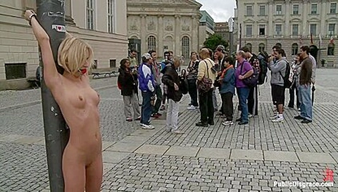 Paris Pink And Tommy Pistol - Euro Girl Gets Punished In Public