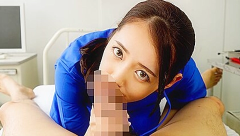 Squeezing The Glans At The Orgasm Control Clinic; Japanese Blowjob And Pov Sex - Kanna Misaki