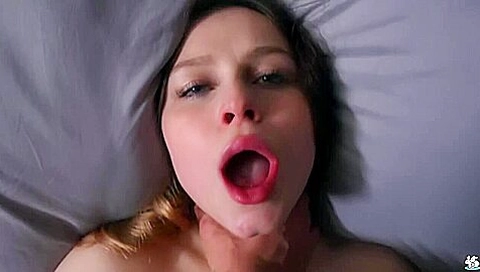 Stephanie Vixen And Tyler Durden - Stephanie In Brunette In High Socks Gets Fucked Hard On Bed And Takes Cum On Tits